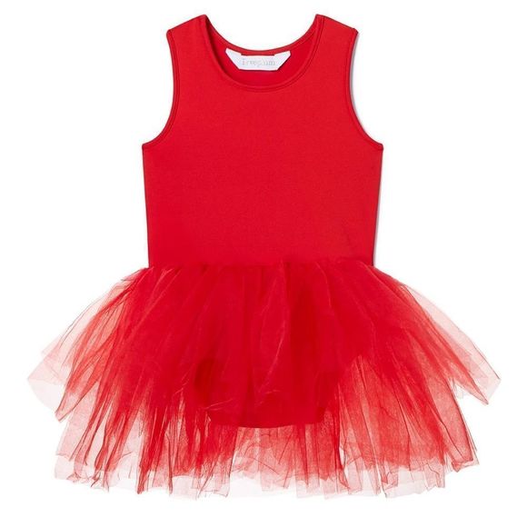 ILOVEPLUM tutu B.A.E. TUTU DRESS In Red Infant Girl Size 3-6M - Picture 1 of 5